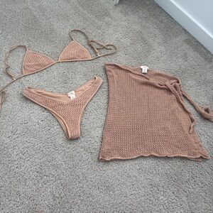 CAMILA COELHO Revolve Sao Paulo bikini and cover-up skirt set M